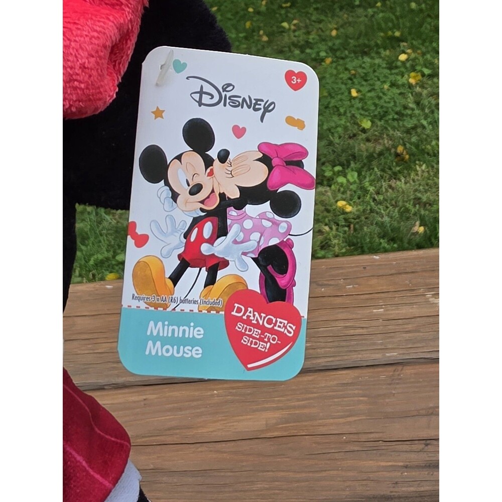 Disney Dancing Minnie Mouse Plush Valentine’s Edition 13" With Tag W/Sound Works - Picture 4 of 11